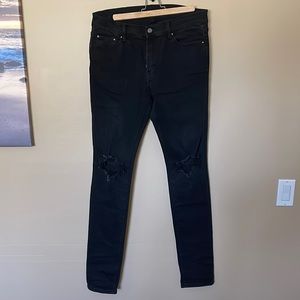 MNML M1 Distressed Denim Black